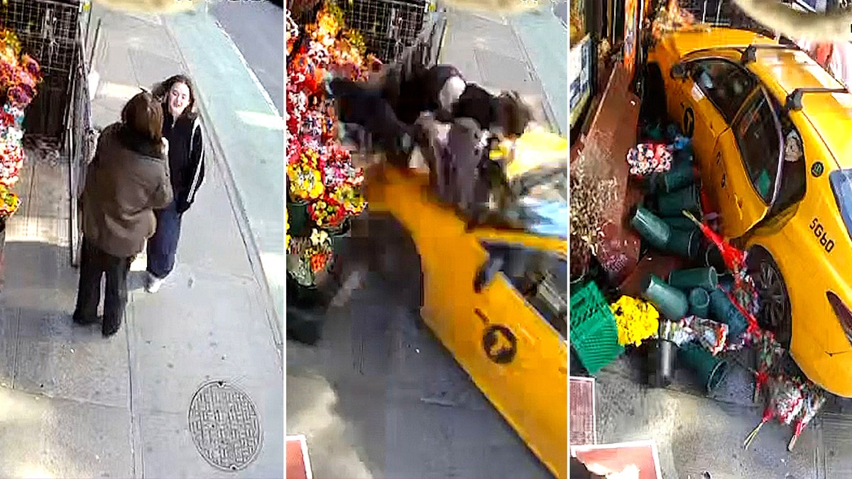 Video shows out-of-control NYC taxi plow into 2 women on sidewalk at george magazine