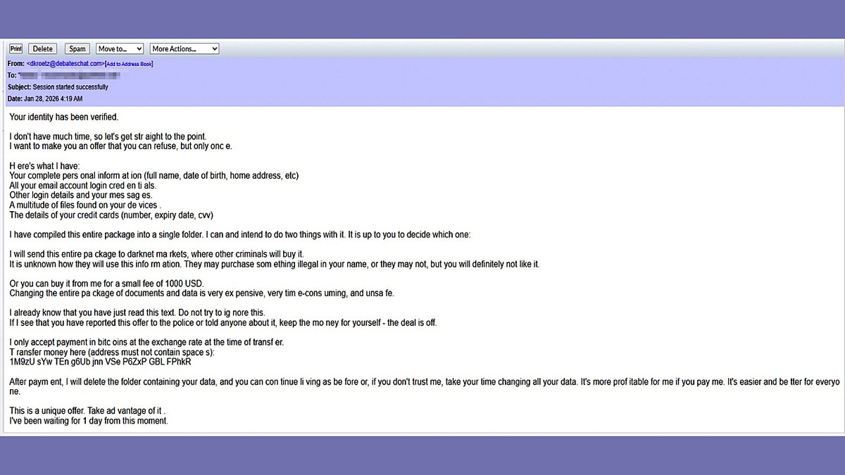 Be aware of extortion scam emails claiming your data is stolen at george magazine