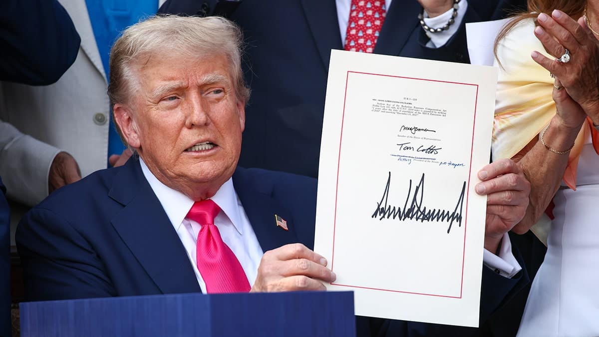 President Trump shows signed 'One, Big Beautiful Bill'