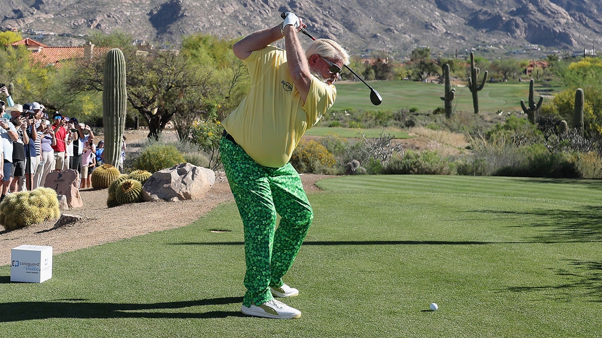 John Daly calls himself a 'jacka--' after falling down desert hill during tournament at george magazine