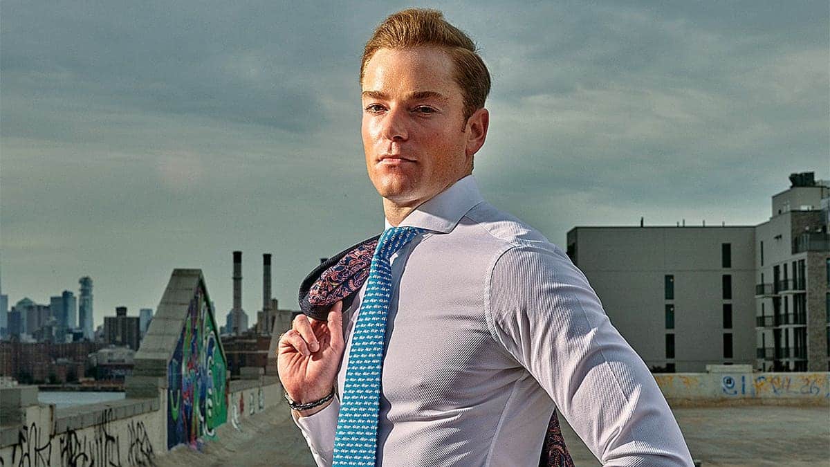 Mark Moran standing in an indoor setting in New York