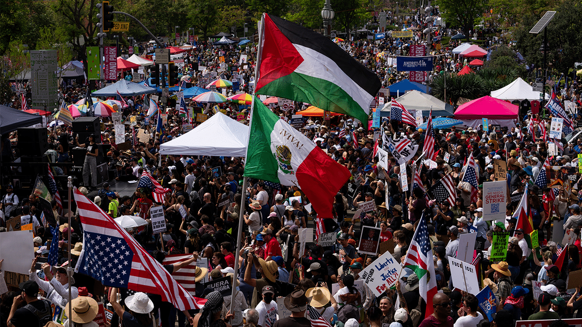 No Kings rally in downtown Los Angeles