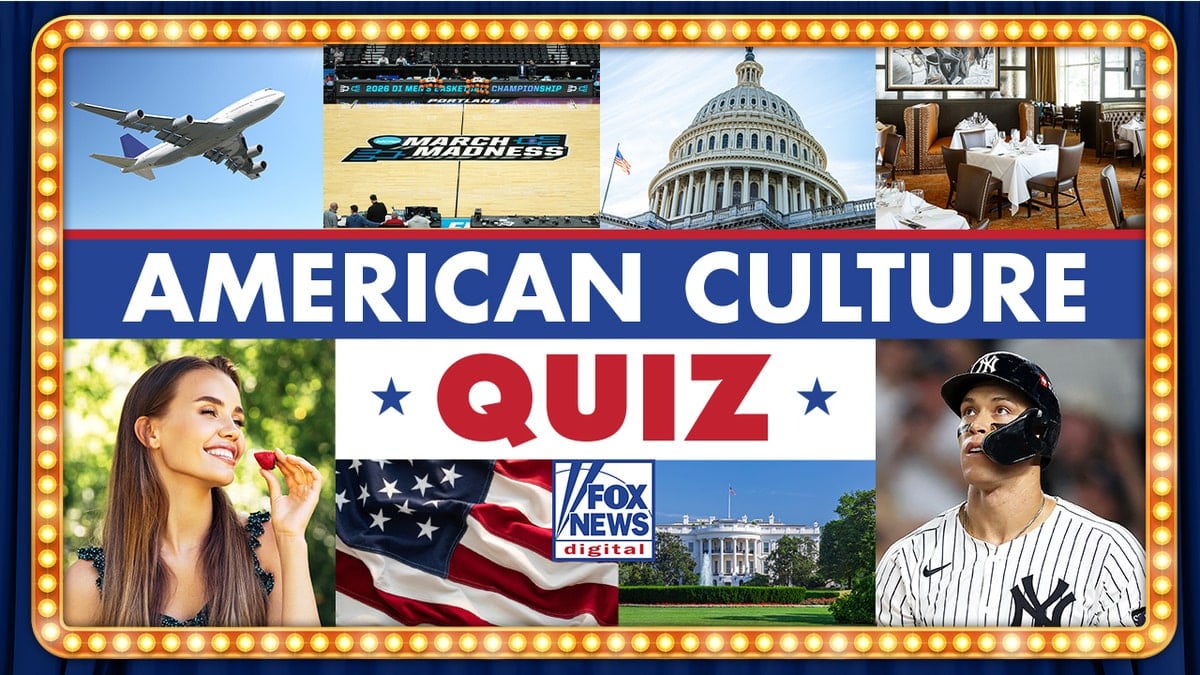 American Culture Quiz, with variety of images displayed in grid