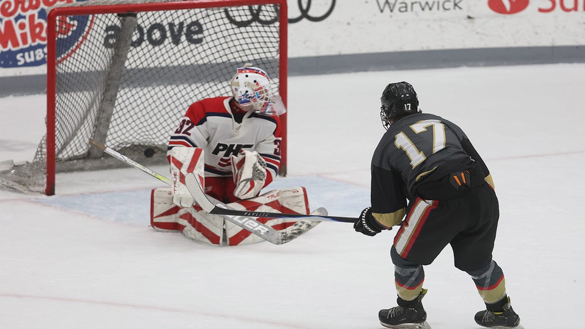 RI hockey player whose family members were killed by trans shooter scores goal to send team to title game at george magazine