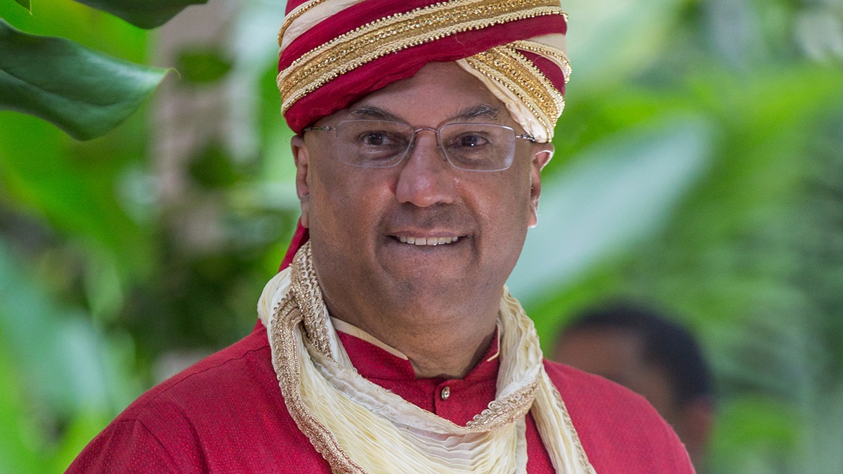 Neville Roy Singham at his wedding to CodePink co-founder Jodie Evans in Jamaica