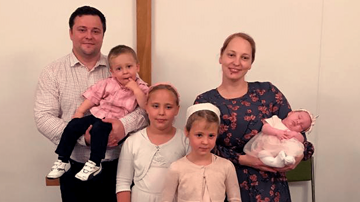 Samson family at church