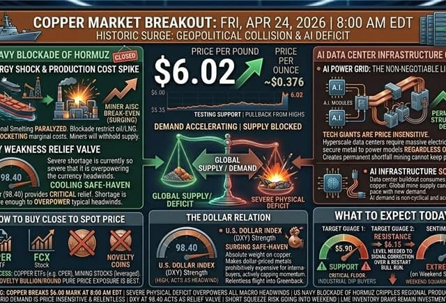 COPPER BREAKS $6.00! How to Buy…and Why the A.I. Boom and a U.S. Navy Blockade Will Make You Wish You Bought Sooner