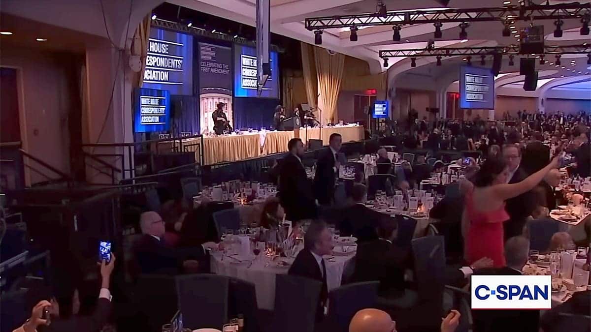 Michael Glantz seen enjoying appetizer at WHCD