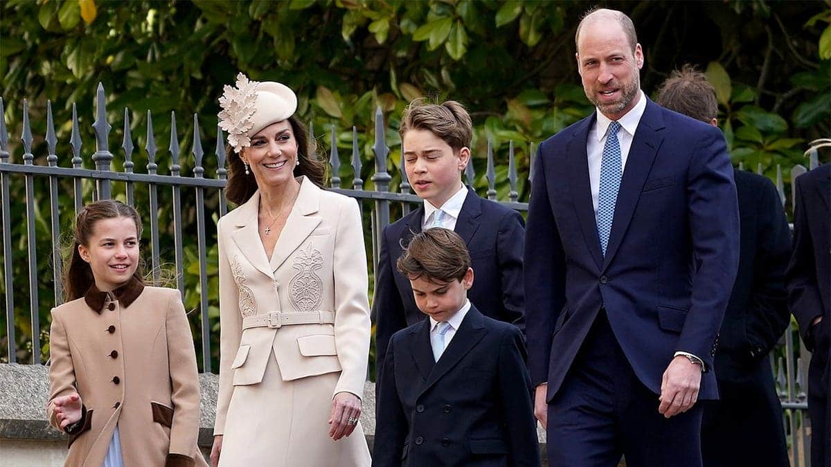 Princess Charlotte, Catherine, Princess of Wales, Prince George, Prince Louis, and Prince William, Prince of Wales