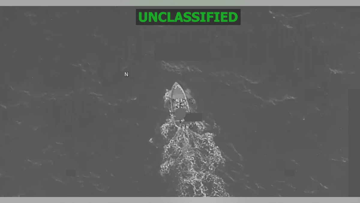 alleged drug trafficking vessel in the Pacific