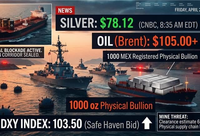 SILVER ALERT: US Seals Hormuz! Oil Rockets Past $105 as Mines Trap Global Supply!
