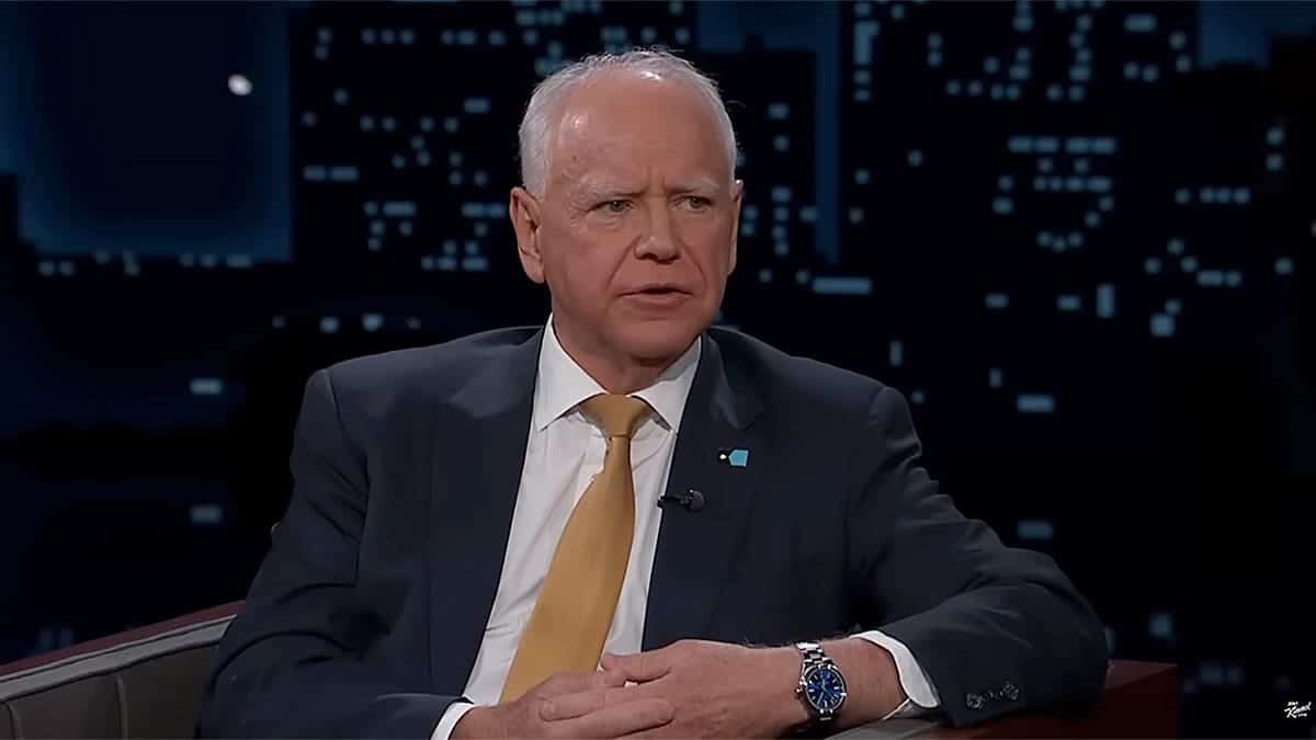 Tim Walz on Kimmel's show