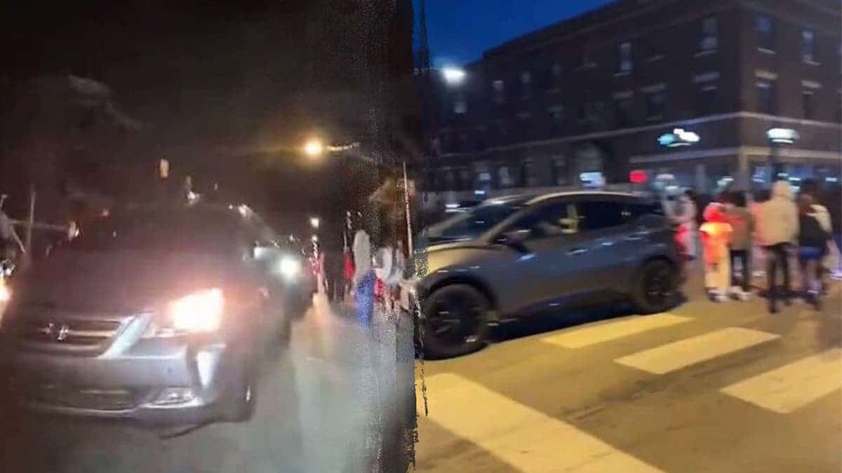Young people in the streets of Chicago