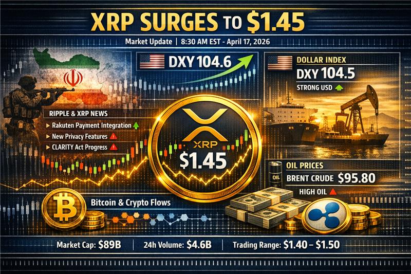 Crypto Shockwave: XRP Pops to $1.45 While IRGC Wallets Light Up the Chain