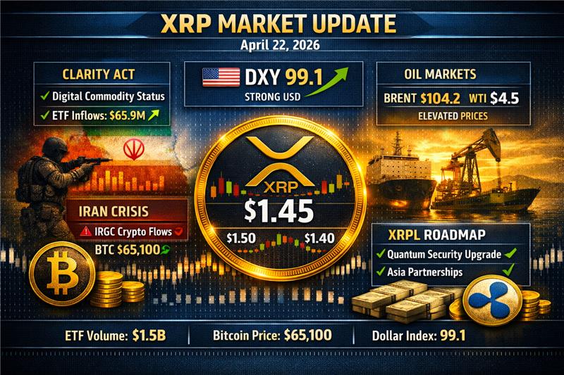 XRP Snaps Back to $1.45 as Ripple’s Quantum Roadmap Collides With Iran’s Crypto Shadow War