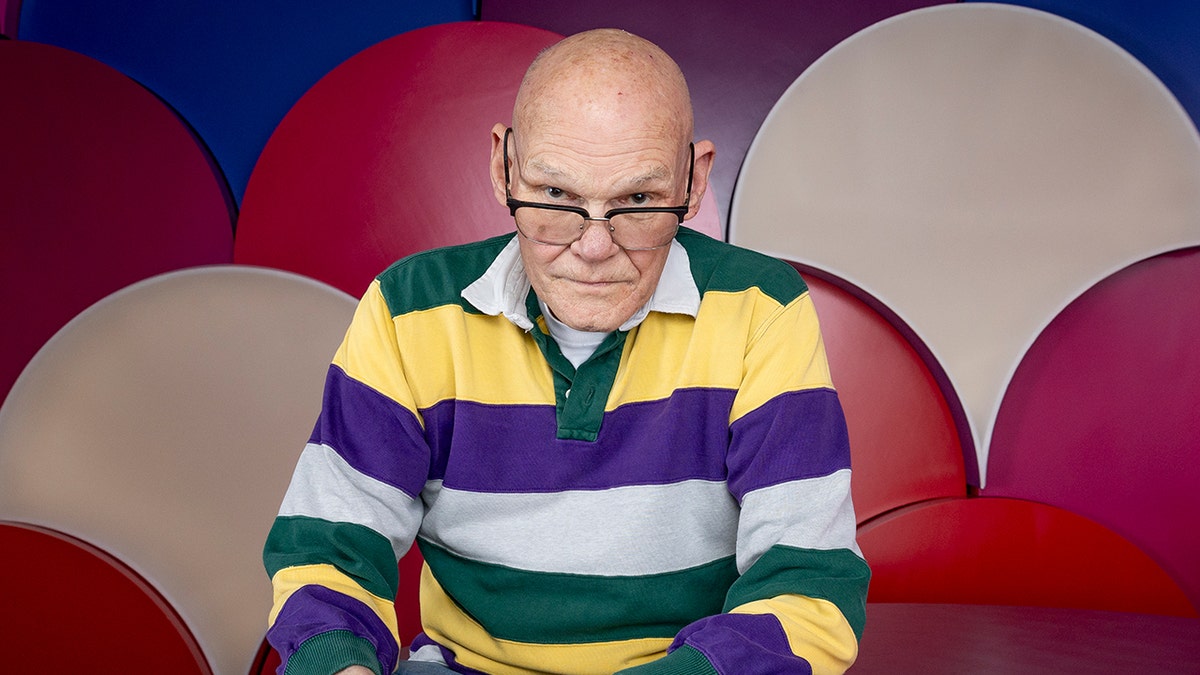 James Carville posing for a portrait at the SCAD Savannah Film Festival in Savannah, Georgia