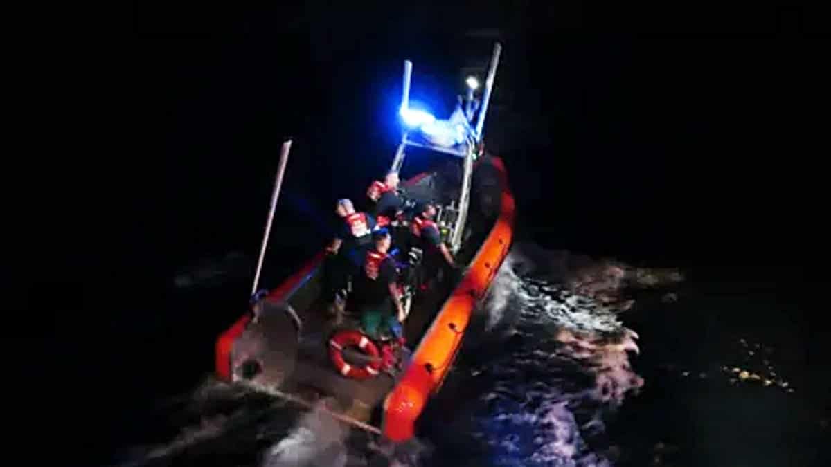 Coast Guard crews intercepted a suspected narco-terrorist vessel