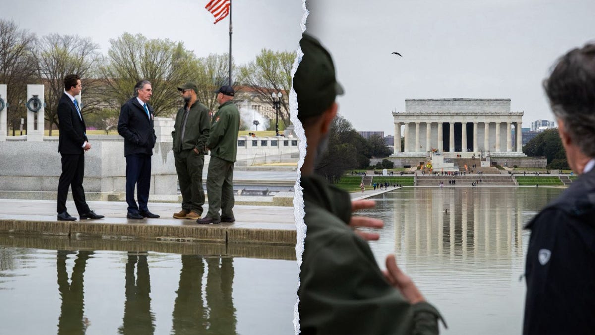 Doug Burgum at the Reflecting Pool