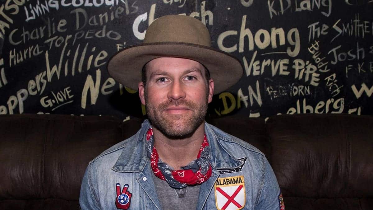 Drake White taking photos backstage at Exit In in Nashville