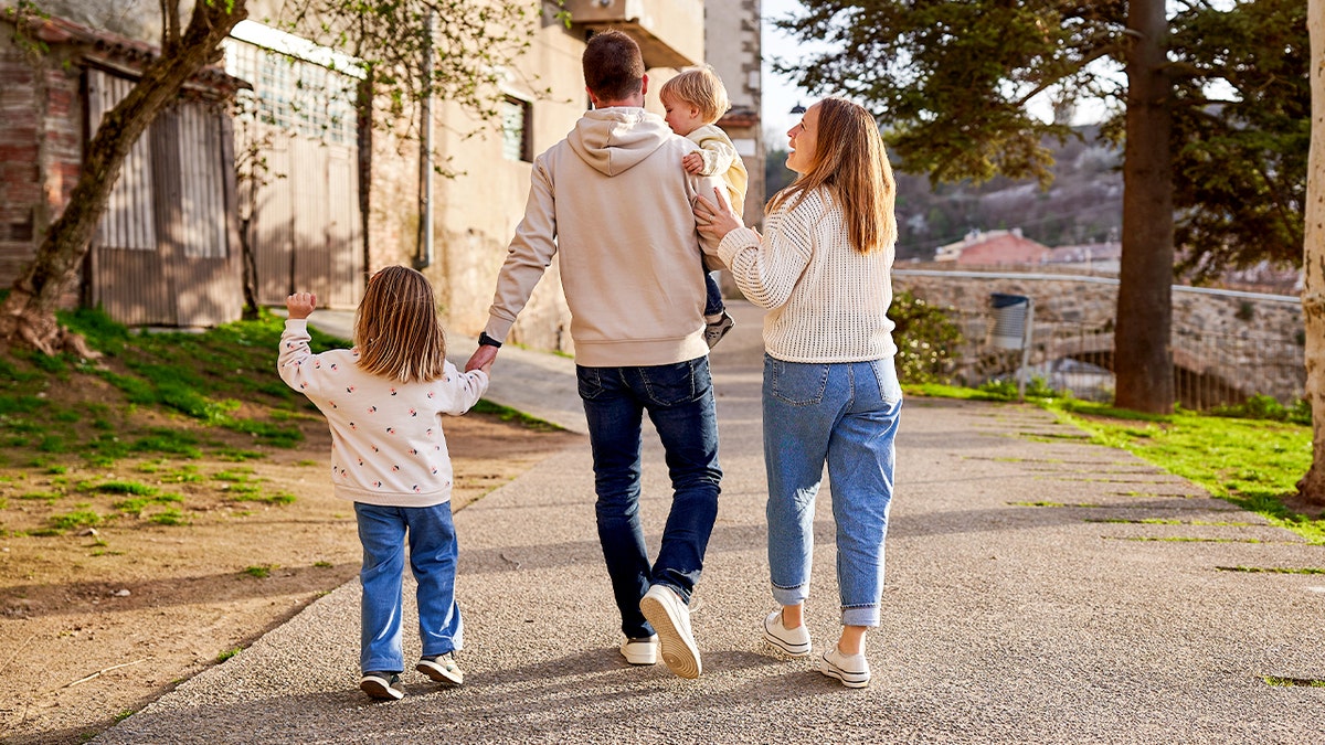 Family walking together
