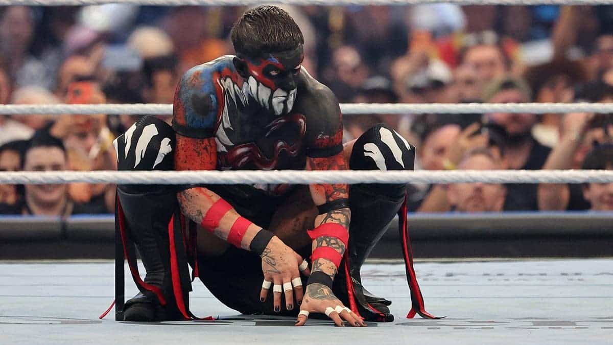 Finn Balor standing in wrestling ring at Allegiant Stadium