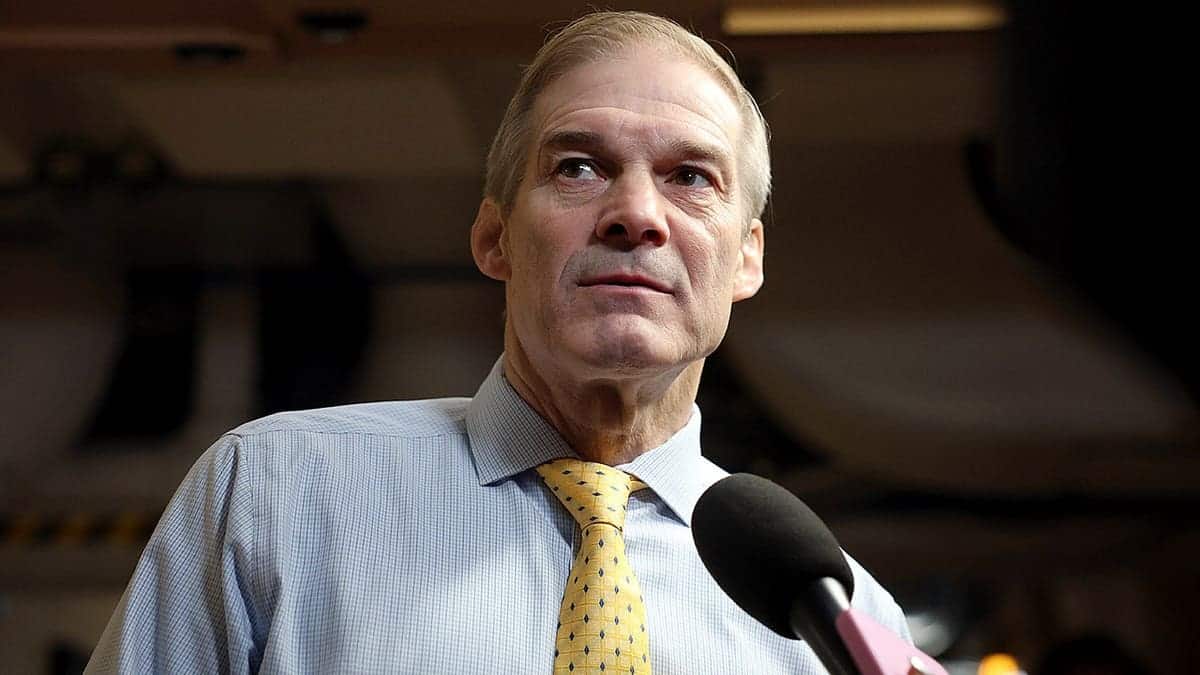 U.S. Rep. Jim Jordan speaking to media at U.S. Capitol