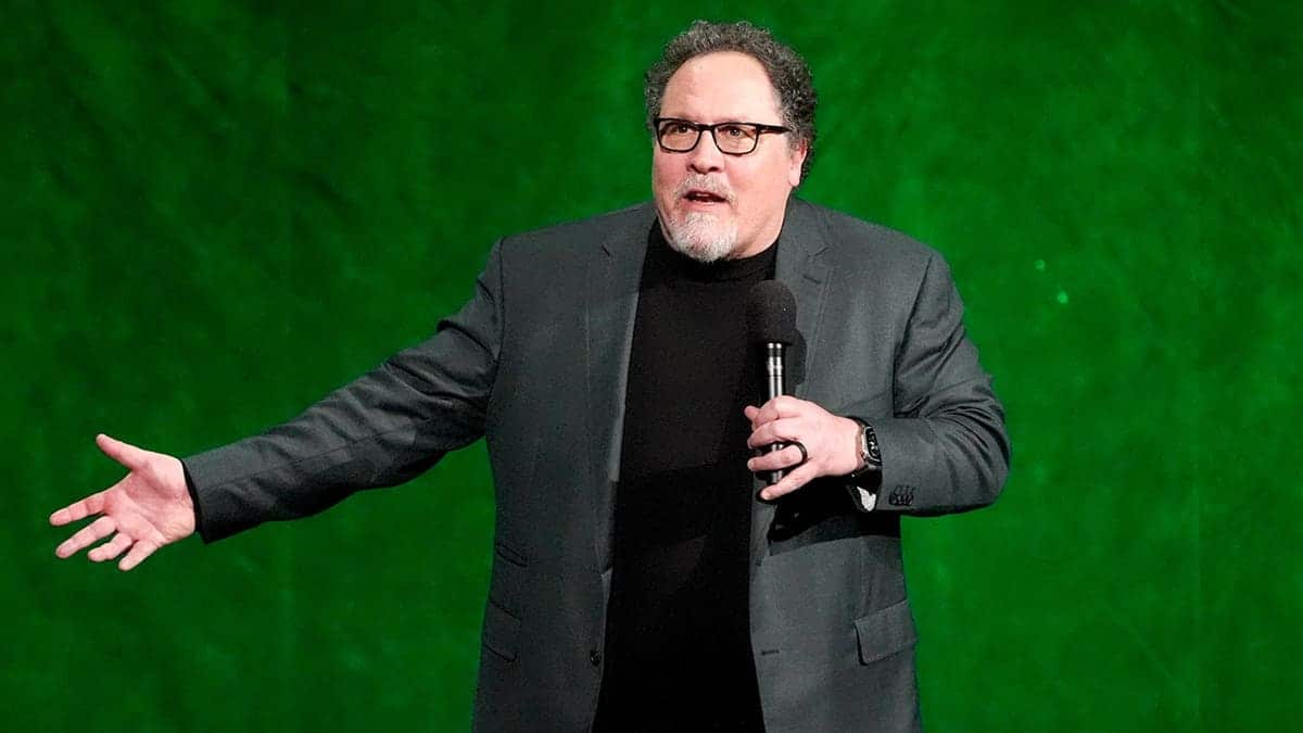 Jon Favreau speaking at Walt Disney Studios presentation at Caesars Palace in Las Vegas