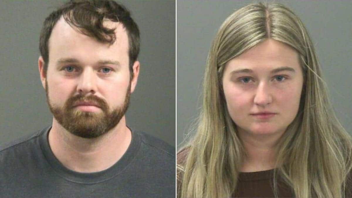 Joseph Duggar and his wife Kendra Duggar mugshots