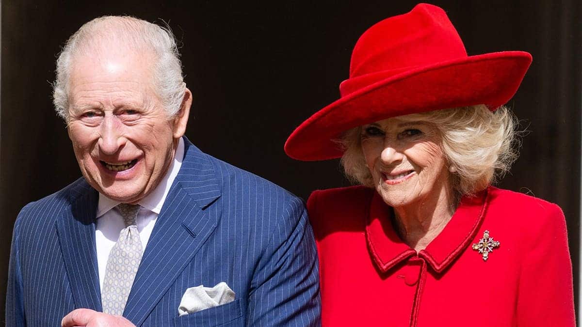 King Charles and Queen Camilla at the 2026 Easter Matins Service at St George's Chapel in April 2026