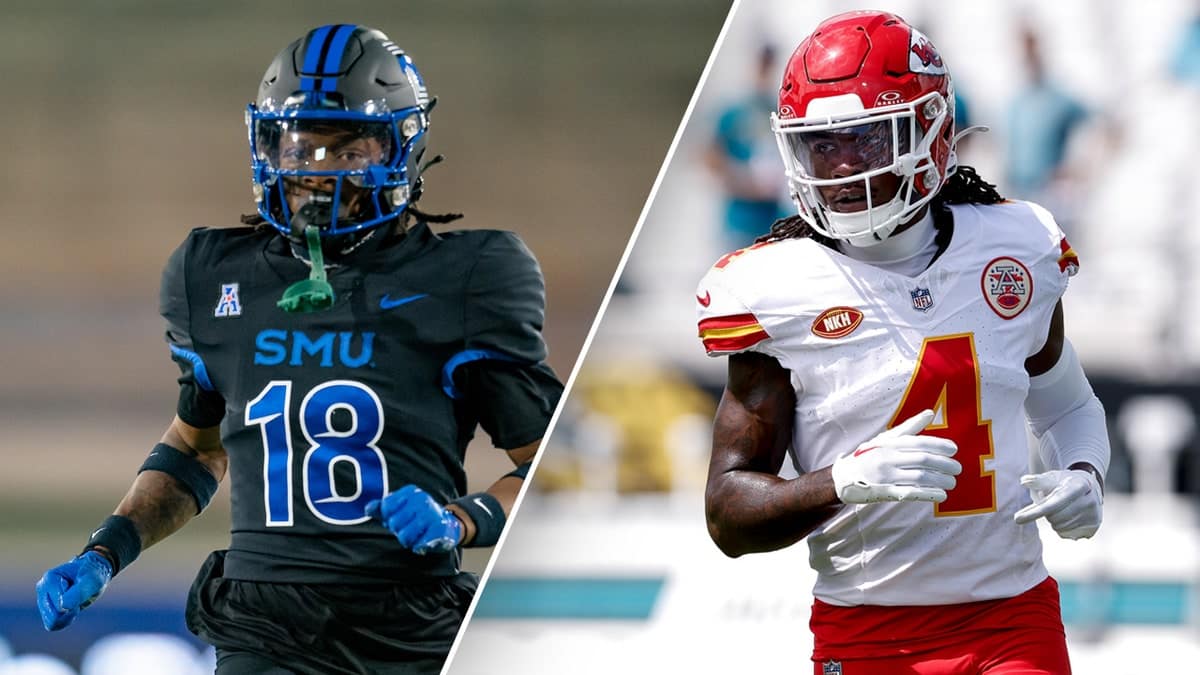 Teddy Knox and Rashee Rice standing side by side