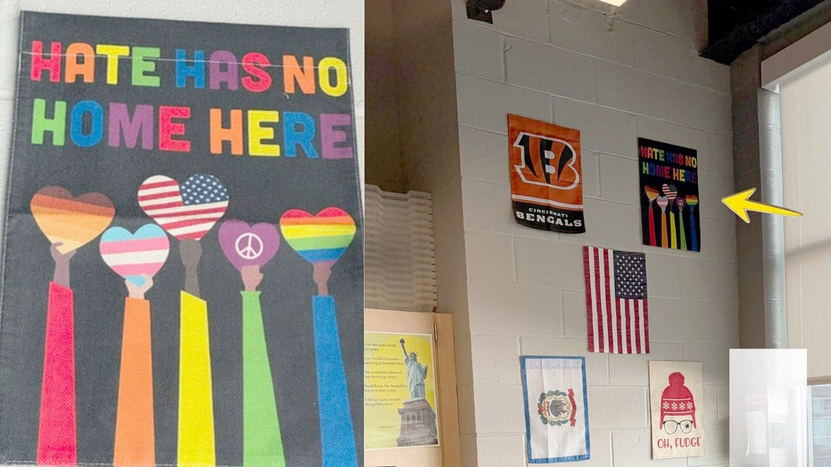 LGBTQ poster in Little Miami High School