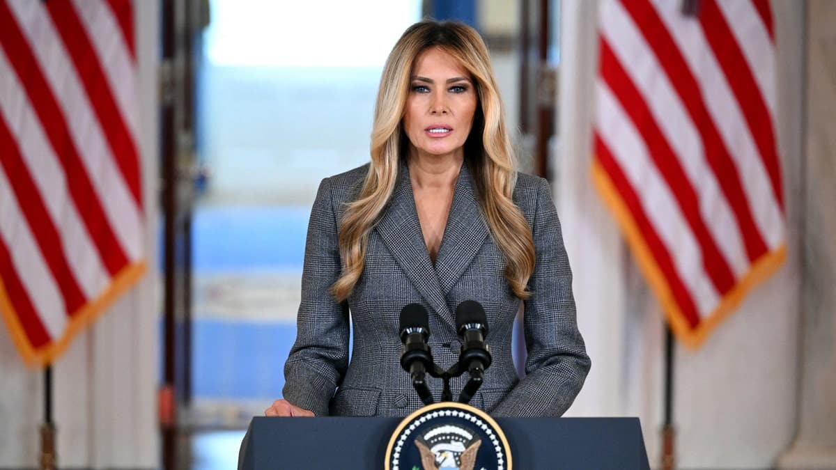 First Lady Melania Trump addresses the nation
