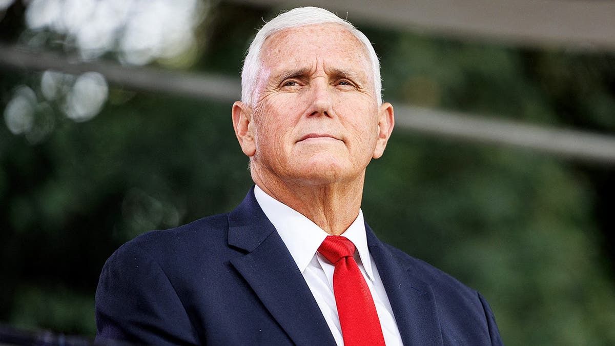 Mike Pence speaks at rally opposing Iranian regime in Brussels.