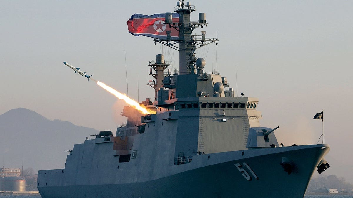 Missile test launches from North Korea warship