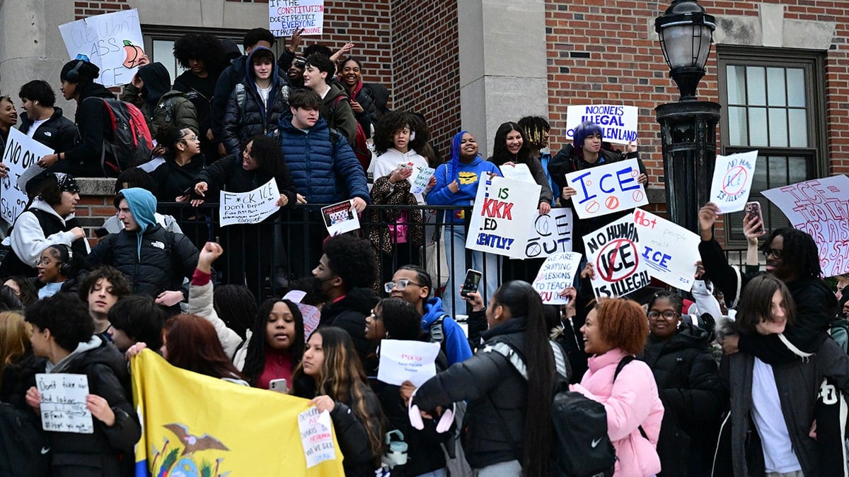 Bloomfield High School students protesting