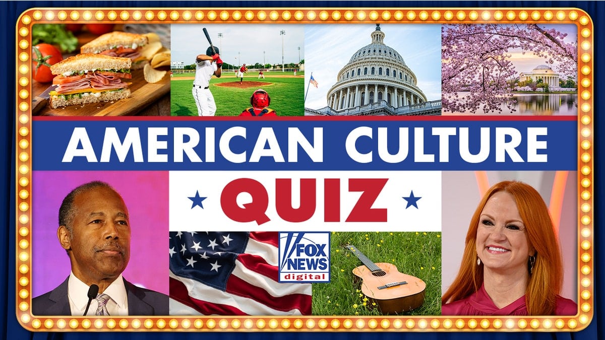 American Culture Quiz, with variety of images displayed in grid