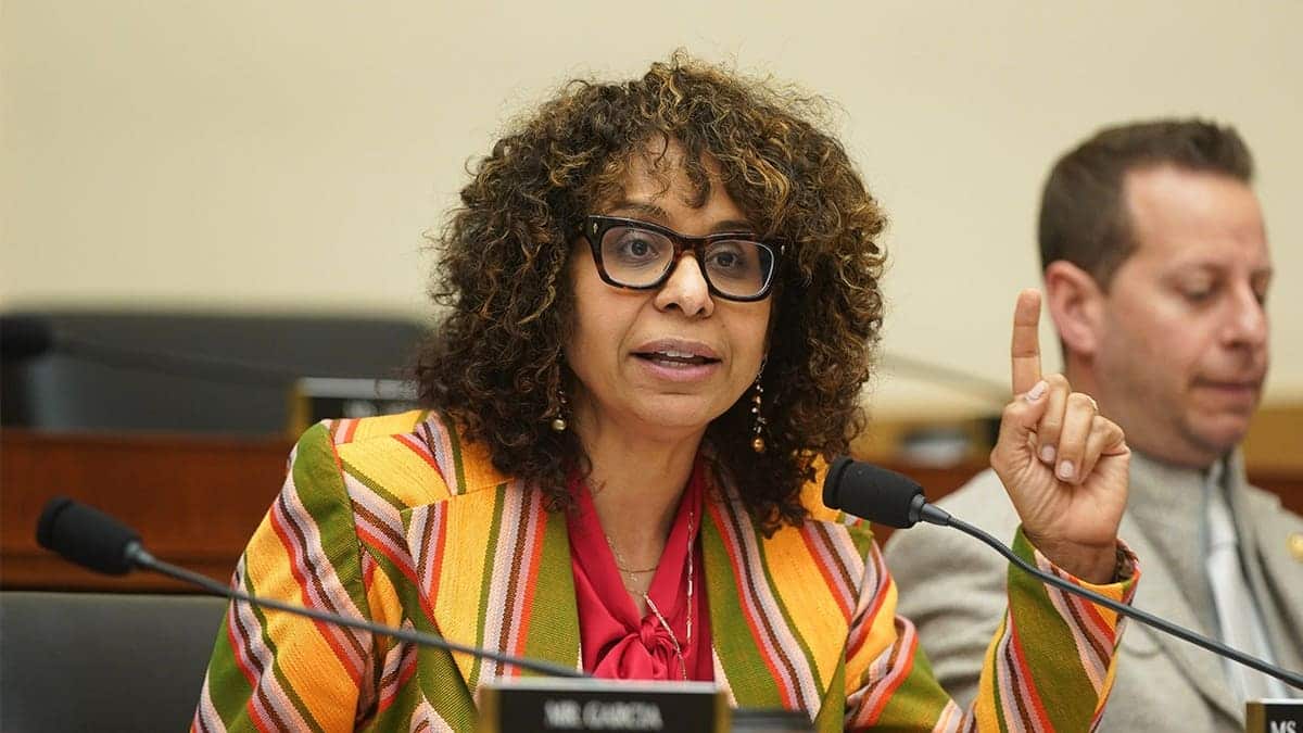 U.S. Rep. Sydney Kamlager-Dove questioning Special Counsel Jack Smith during a House Judiciary Committee hearing