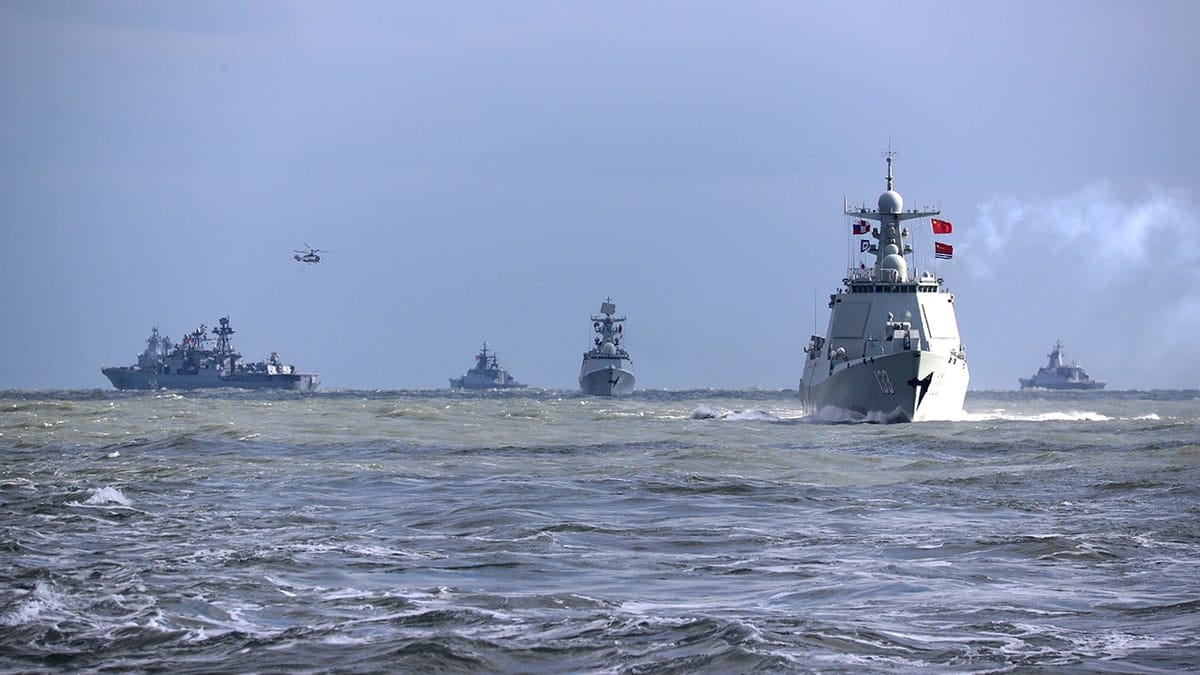 Chinese and Russia vessels
