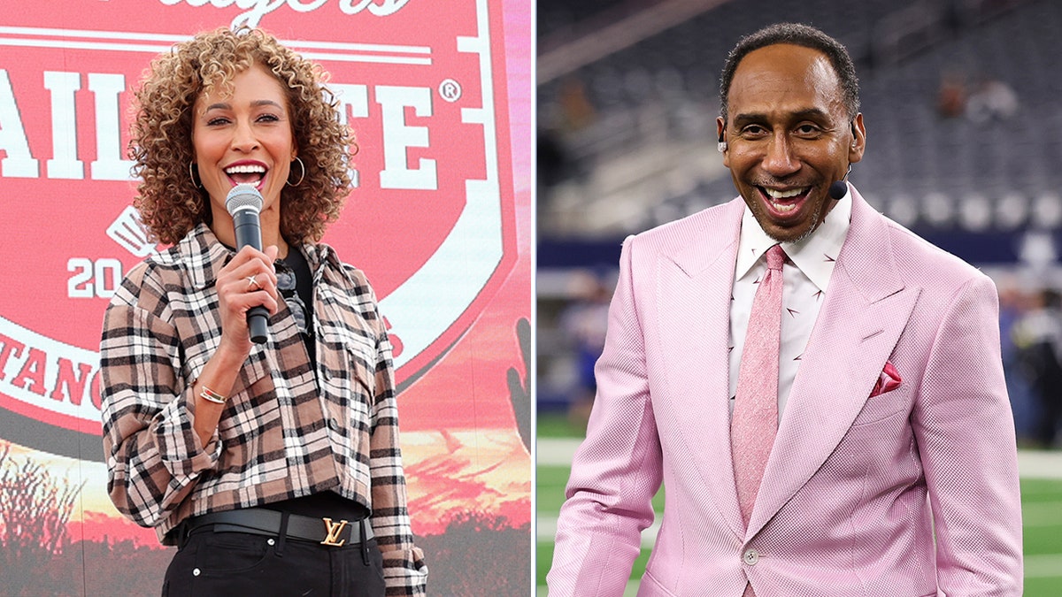 Sage Steele and Stephen A. Smith