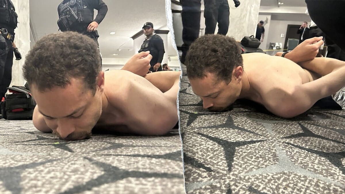 Suspect lays on ground in WHCD shooting incident