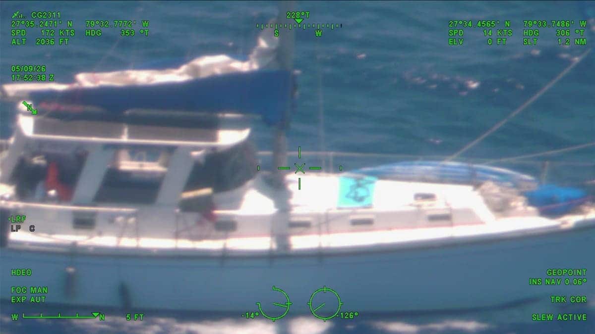 Surveillance video of boat