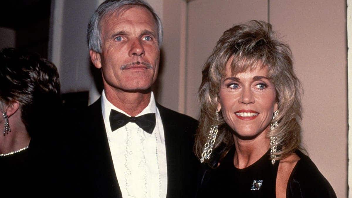 Ted Turner and Jane Fonda standing together in New York City