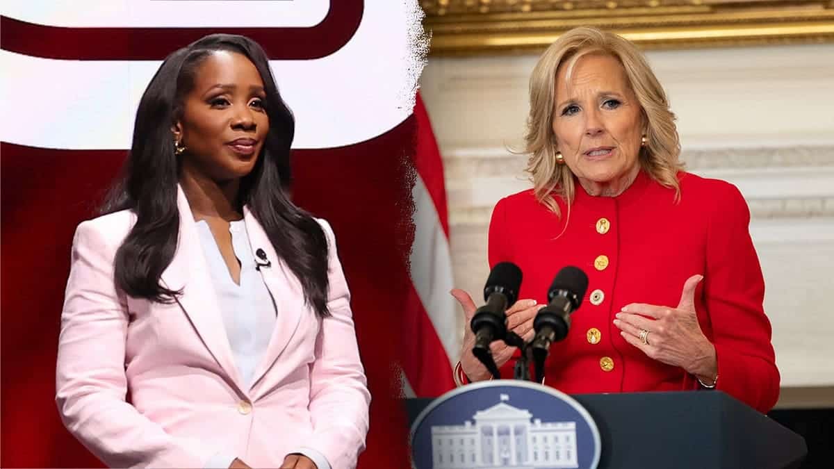 Abby Phillip and Jill Biden