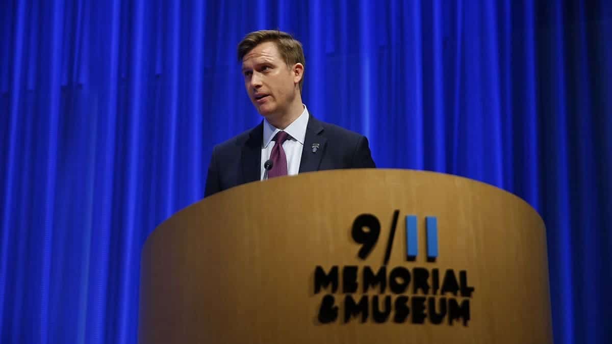 John Paluska speaking at 9/11 Museum