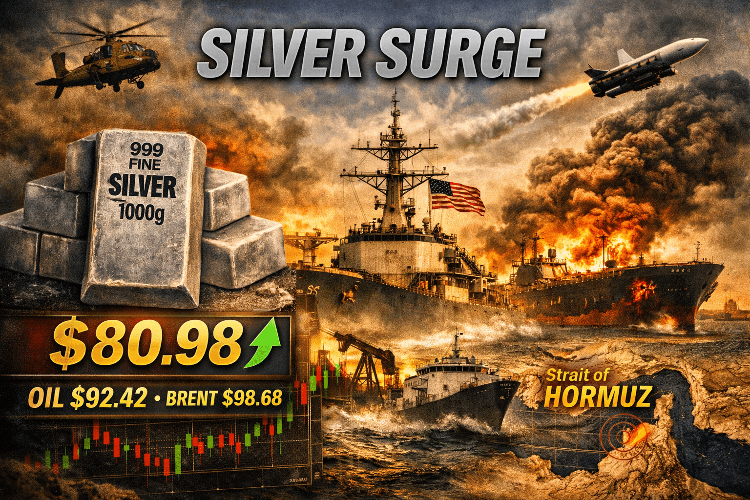 Silver Breaks $80 as Hormuz Standoff Heats Up…Is This Just the Beginning?