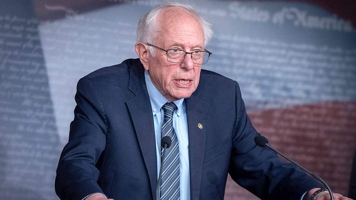 Bernie Sanders at Podium