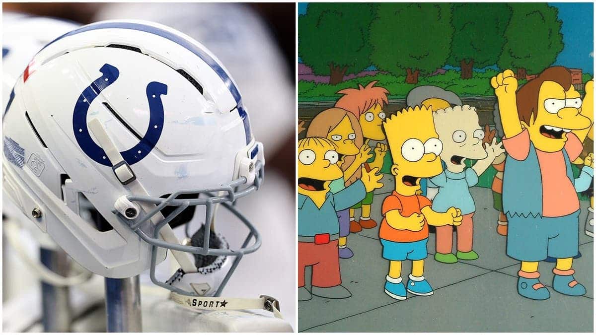 Colts helmet and Simpsons