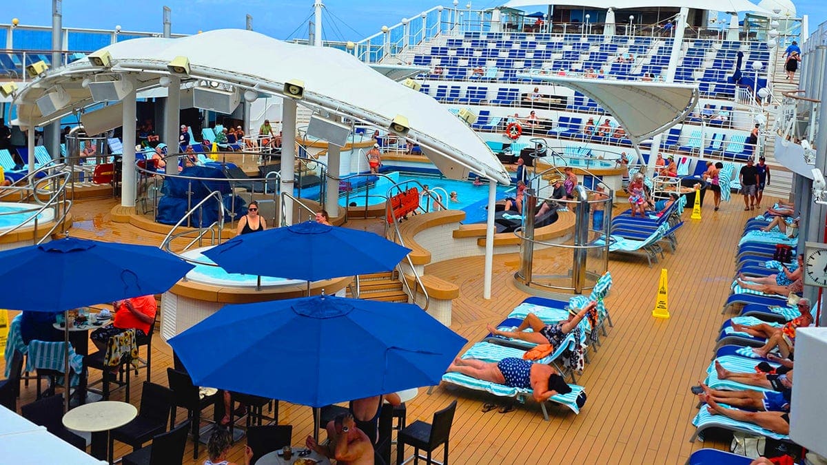 Pool on cruise ship