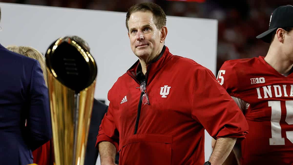 Indiana Hoosiers head coach Curt Cignetti looking on at Hard Rock Stadium