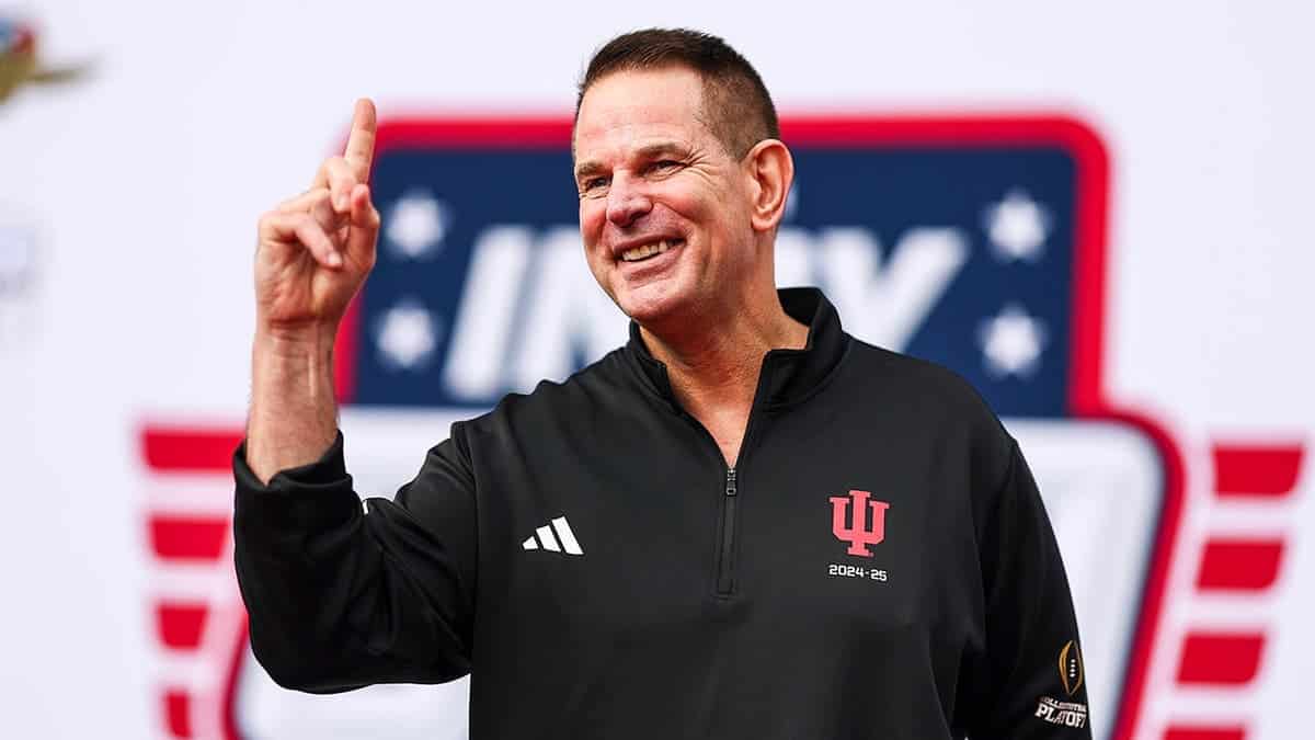 Indiana University football coach Curt Cignetti attending Indianapolis 500 at Indianapolis Motor Speedway